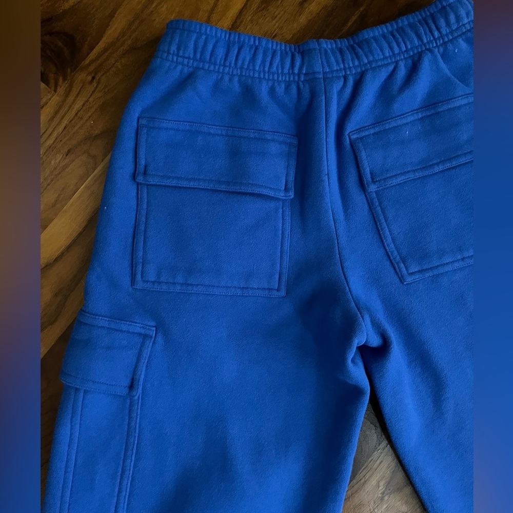 Aritzia TNA Sweatfleece Cozy Fleece Cargo Mega Fit Sweatpants in Jazz Blue, NEW - Picture 14 of 17